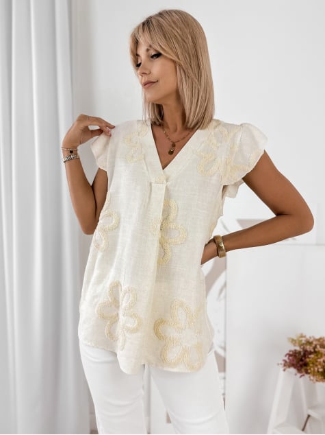 BLUZKA CALANDRINA BEŻOWA