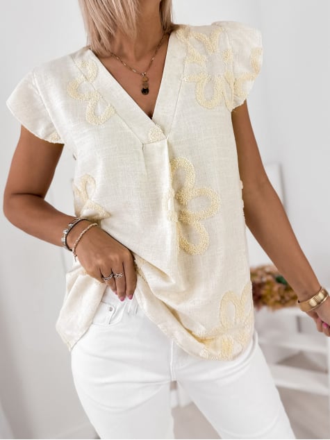 BLUZKA CALANDRINA BEŻOWA