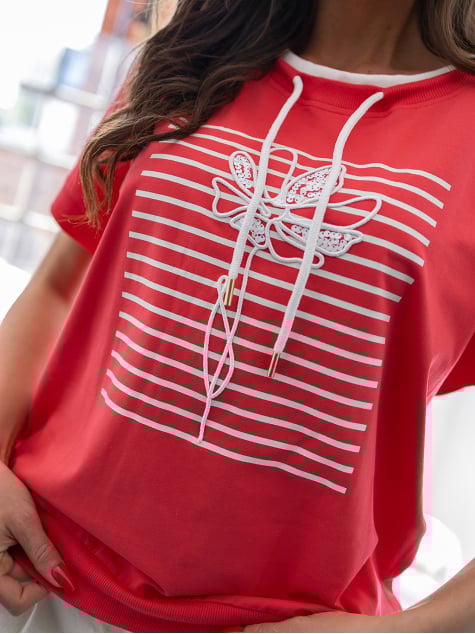 BLUZKA CANTALIA MALINOWA