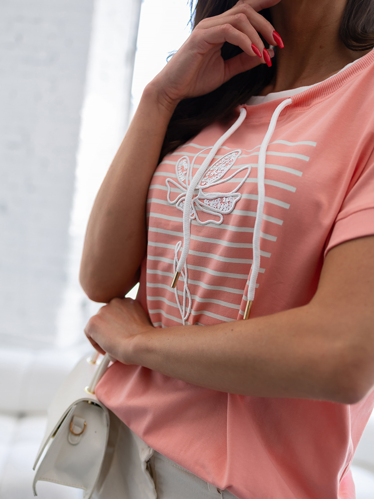 BLUZKA CANTALIA KORALOWA