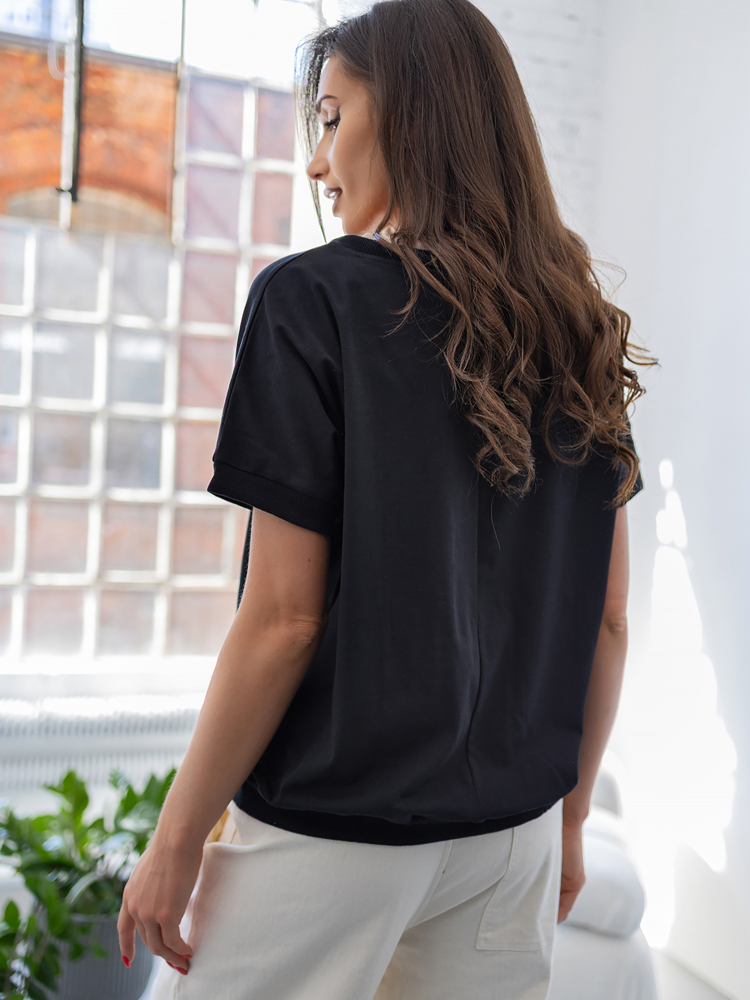 BLUZKA CANTALIA CZARNA