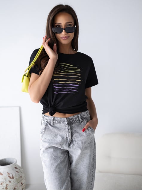 BLUZKA TIRALIA CZARNA