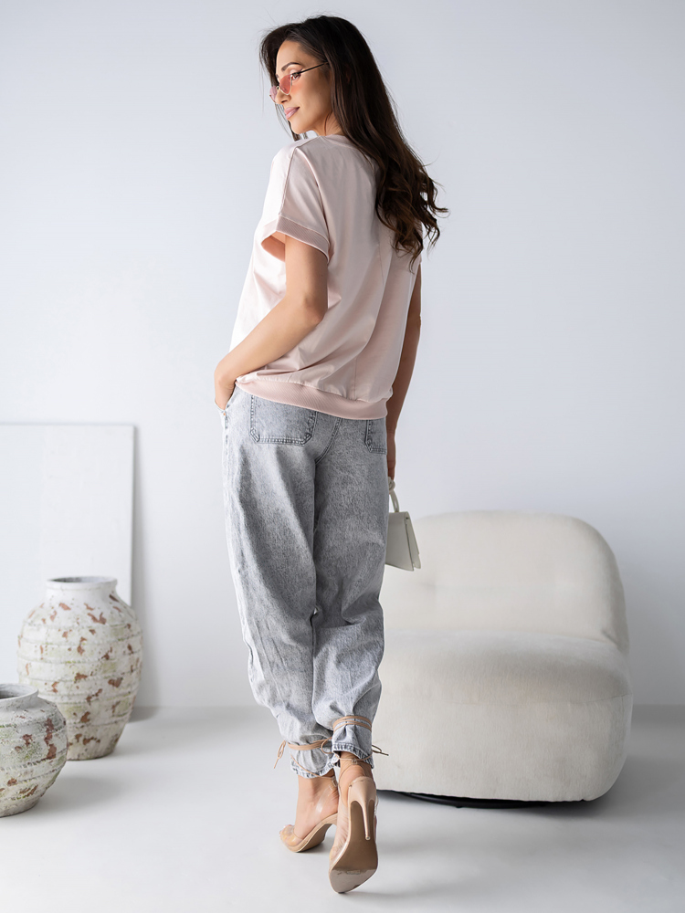 BLUZKA ELZANI PUDROWY RÓŻ