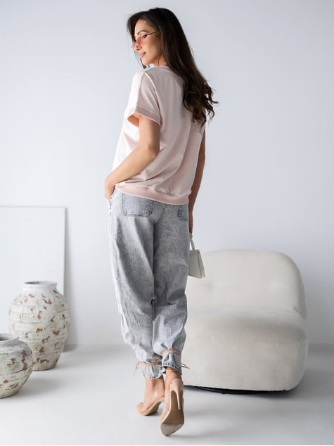 BLUZKA ELZANI PUDROWY RÓŻ