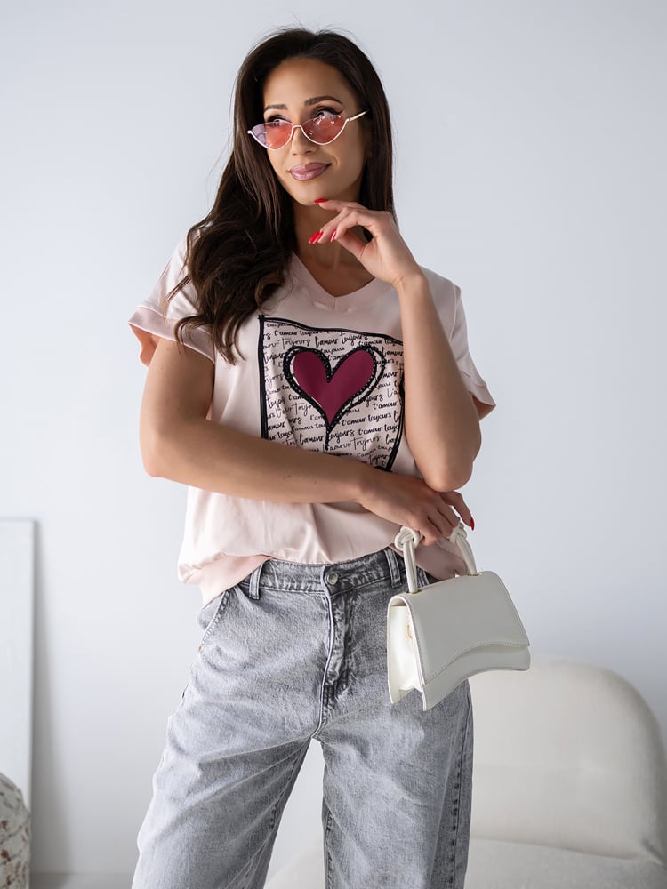 BLUZKA ELZANI PUDROWY RÓŻ