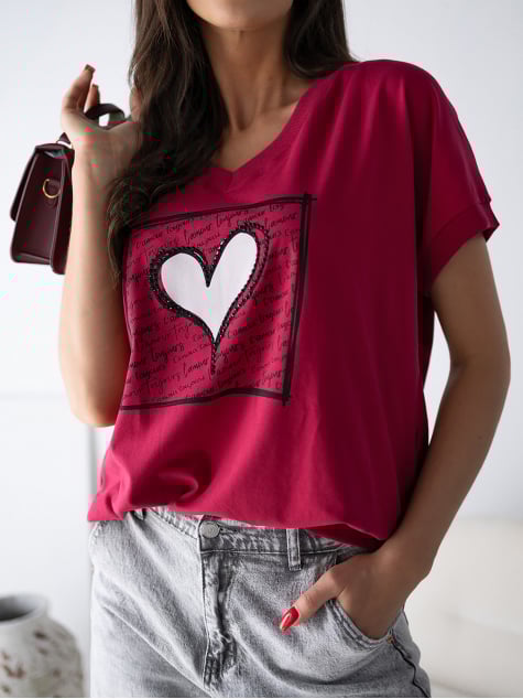 BLUZKA ELZANI BORDOWA