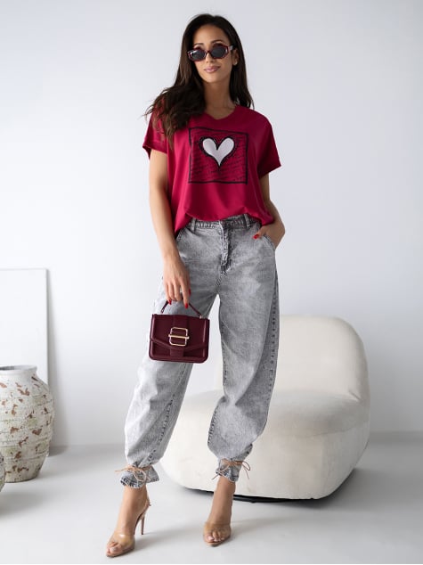 BLUZKA ELZANI BORDOWA