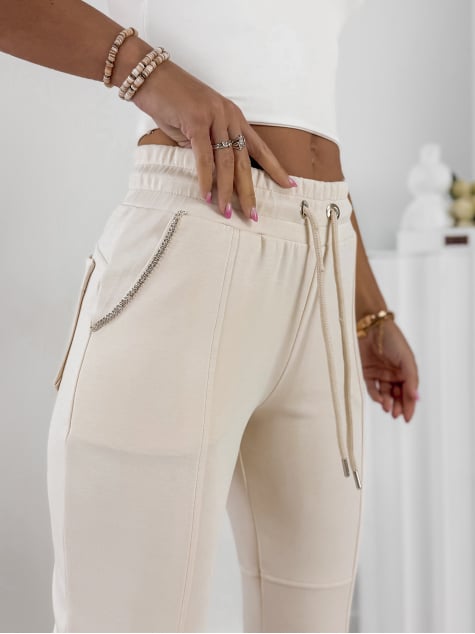 SPODNIE FRONTERA ECRU