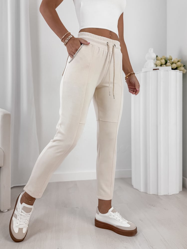 SPODNIE FRONTERA ECRU