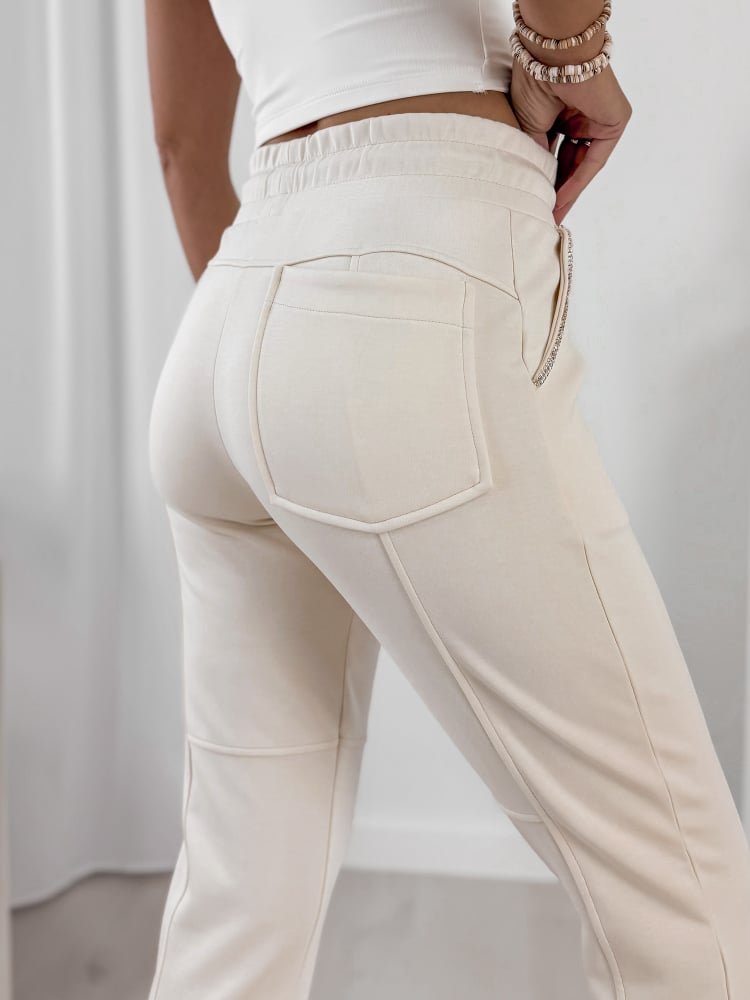 SPODNIE FRONTERA ECRU