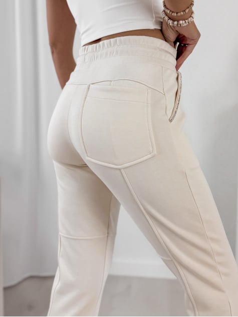 SPODNIE FRONTERA ECRU