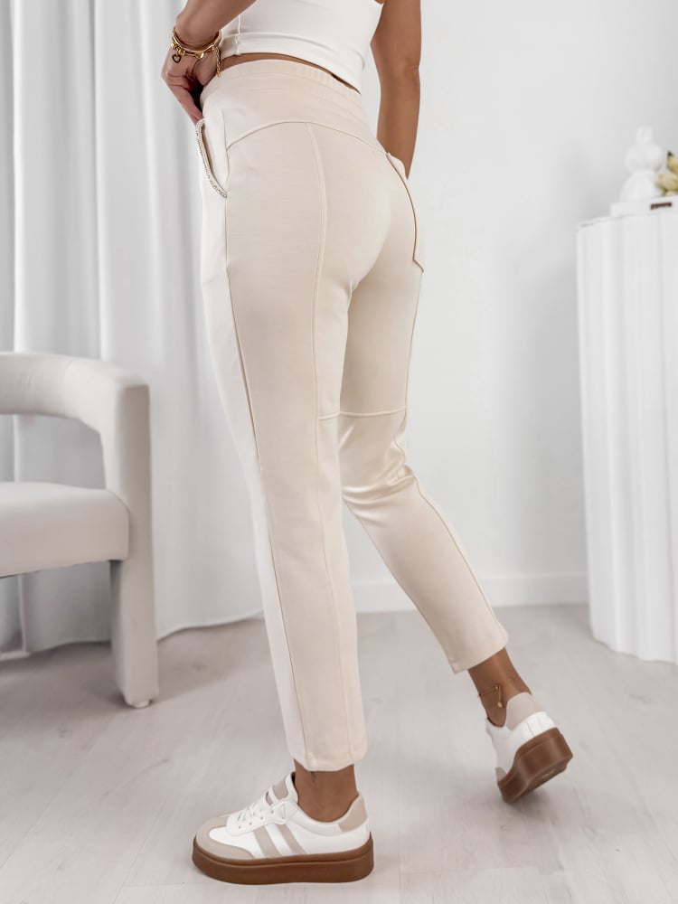 SPODNIE FRONTERA ECRU