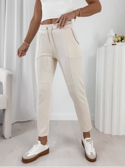 SPODNIE FRONTERA ECRU