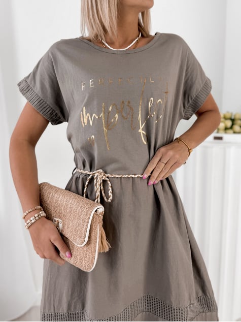 SUKIENKA SANTORINIA CIEMNOBEŻOWA