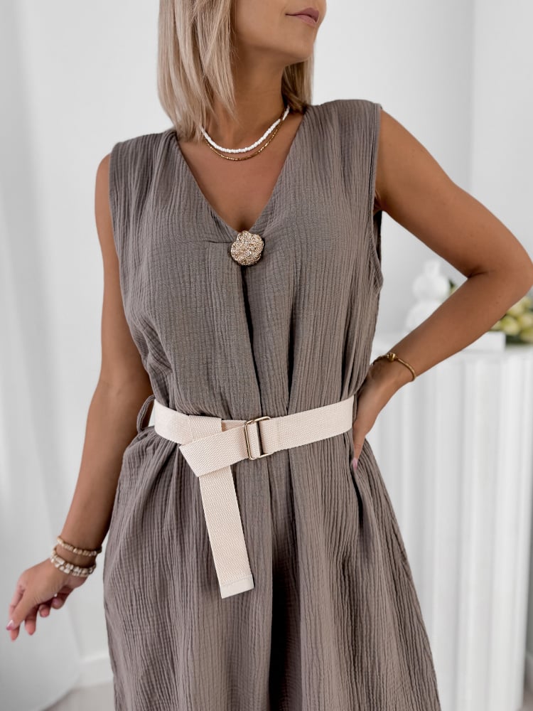 SUKIENKA OLITE CIEMNOBEŻOWA