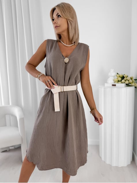 SUKIENKA OLITE CIEMNOBEŻOWA