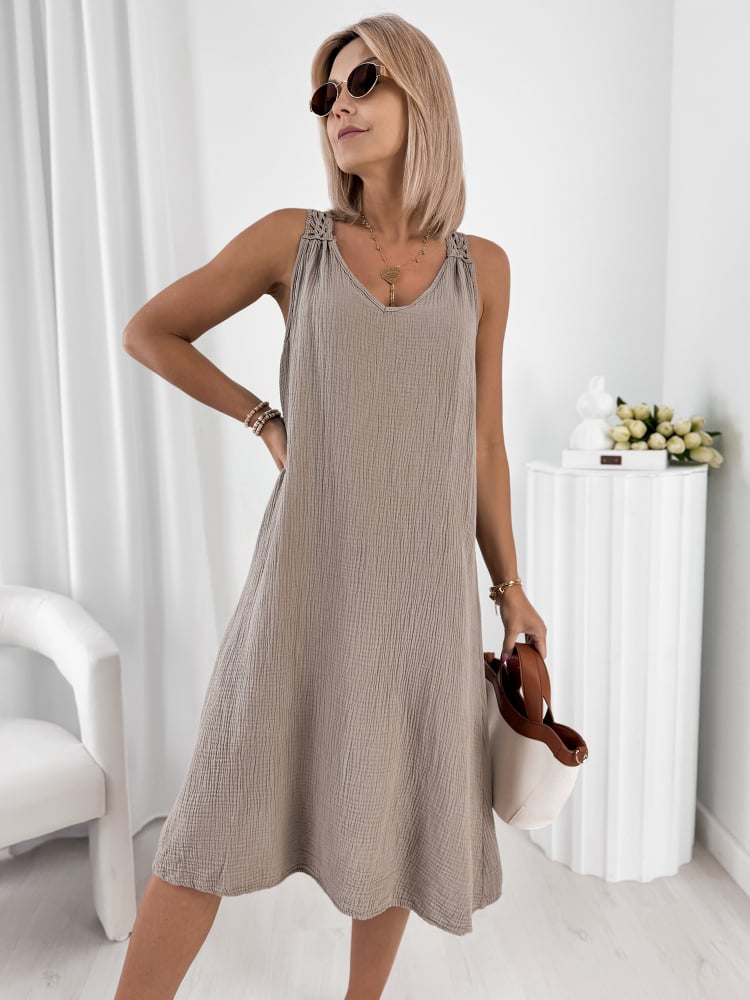 SUKIENKA BORJA CIEMNOBEŻOWA