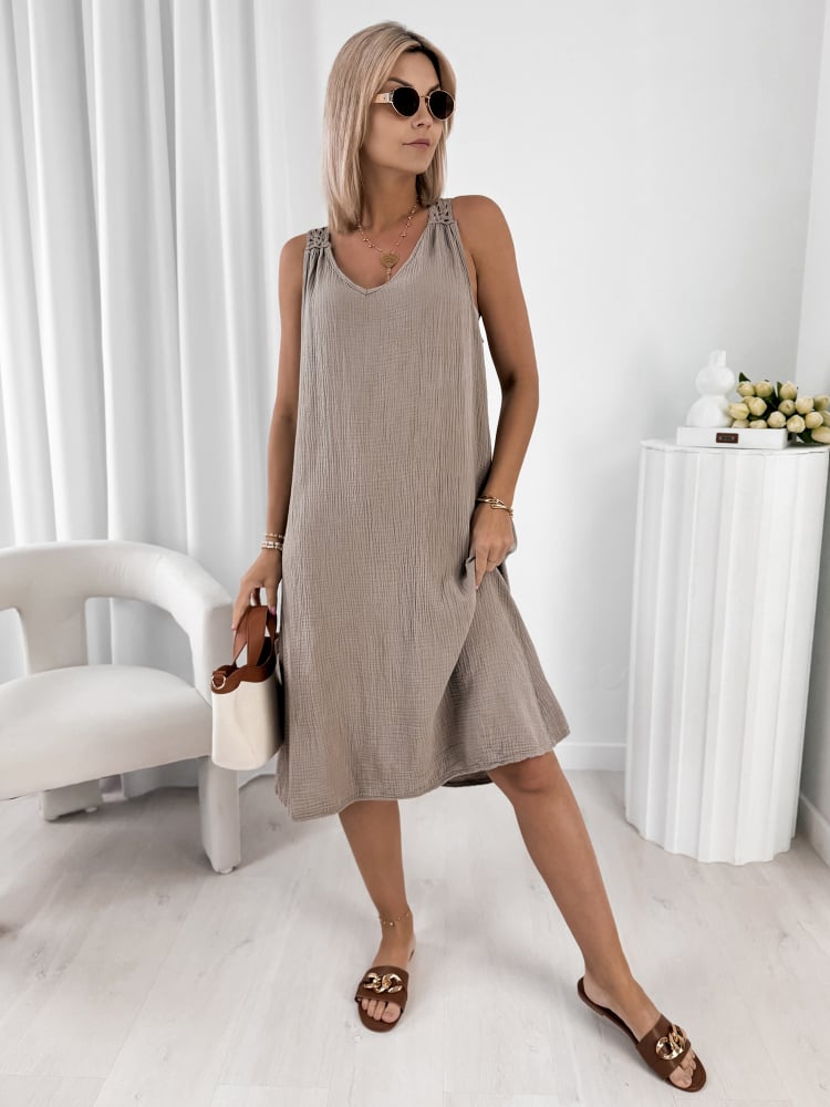 SUKIENKA BORJA CIEMNOBEŻOWA