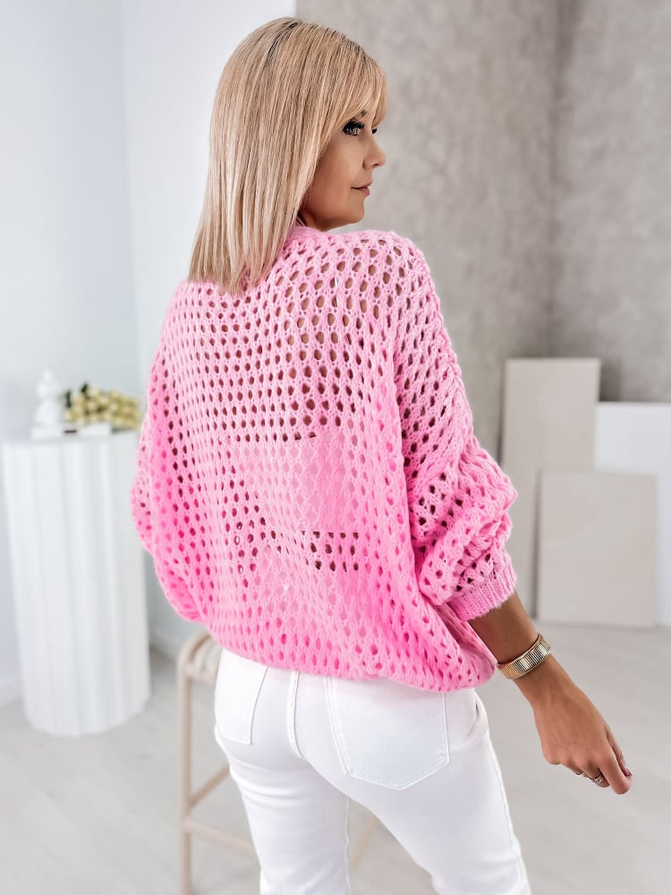 SWETER FJOLNA RÓŻOWY