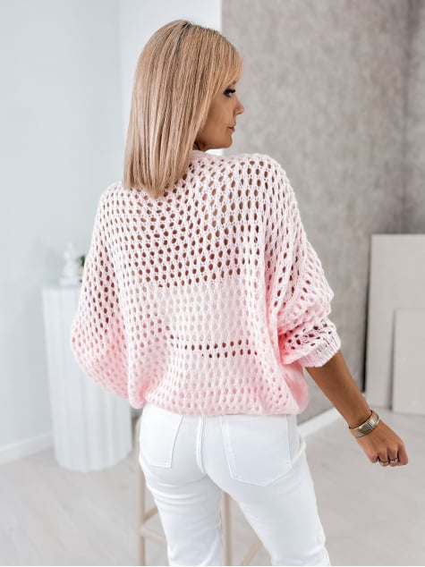 SWETER FJOLNA PUDROWY RÓŻ