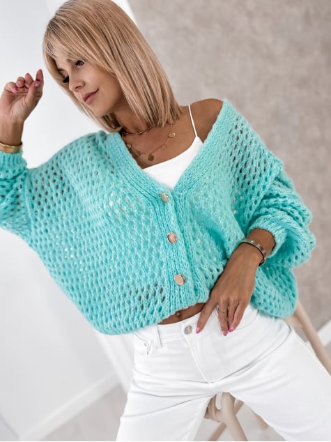 SWETER FJOLNA MIĘTOWY