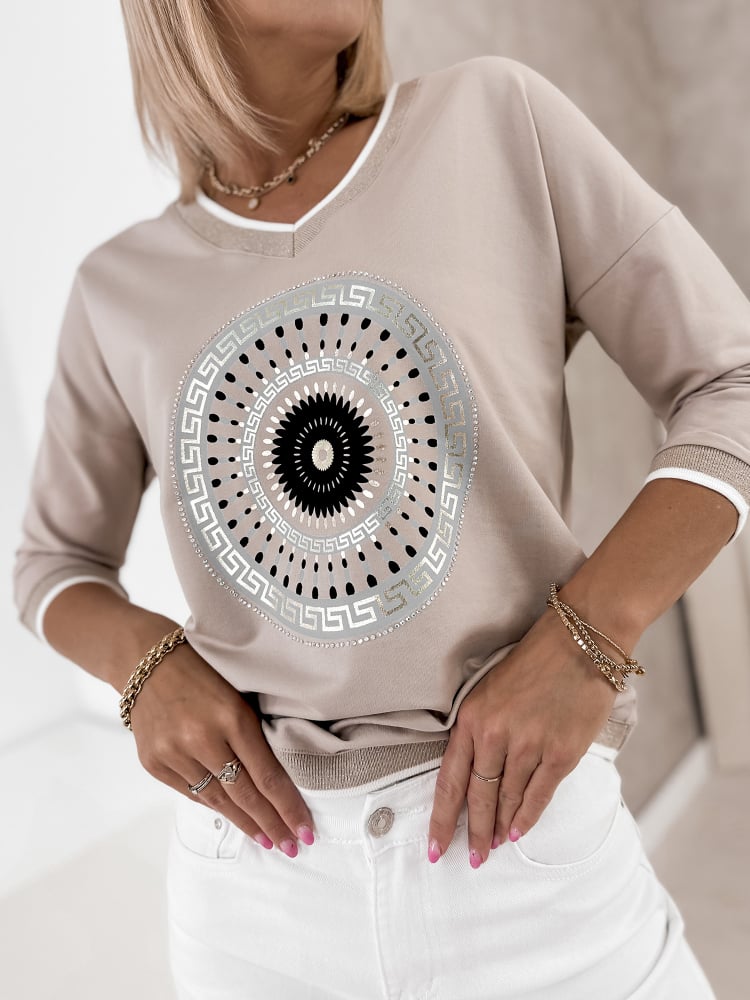 BLUZKA GLORIA BEŻOWA