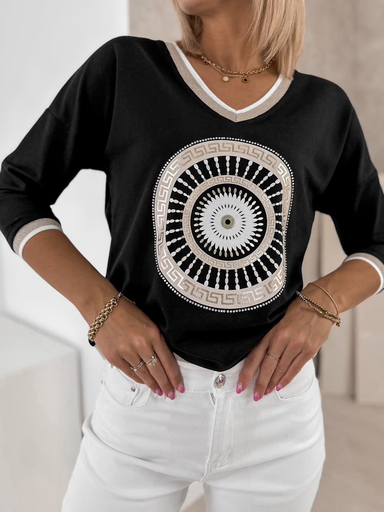 BLUZKA GLORIA CZARNA BLUZKA GLORIA CZARNA