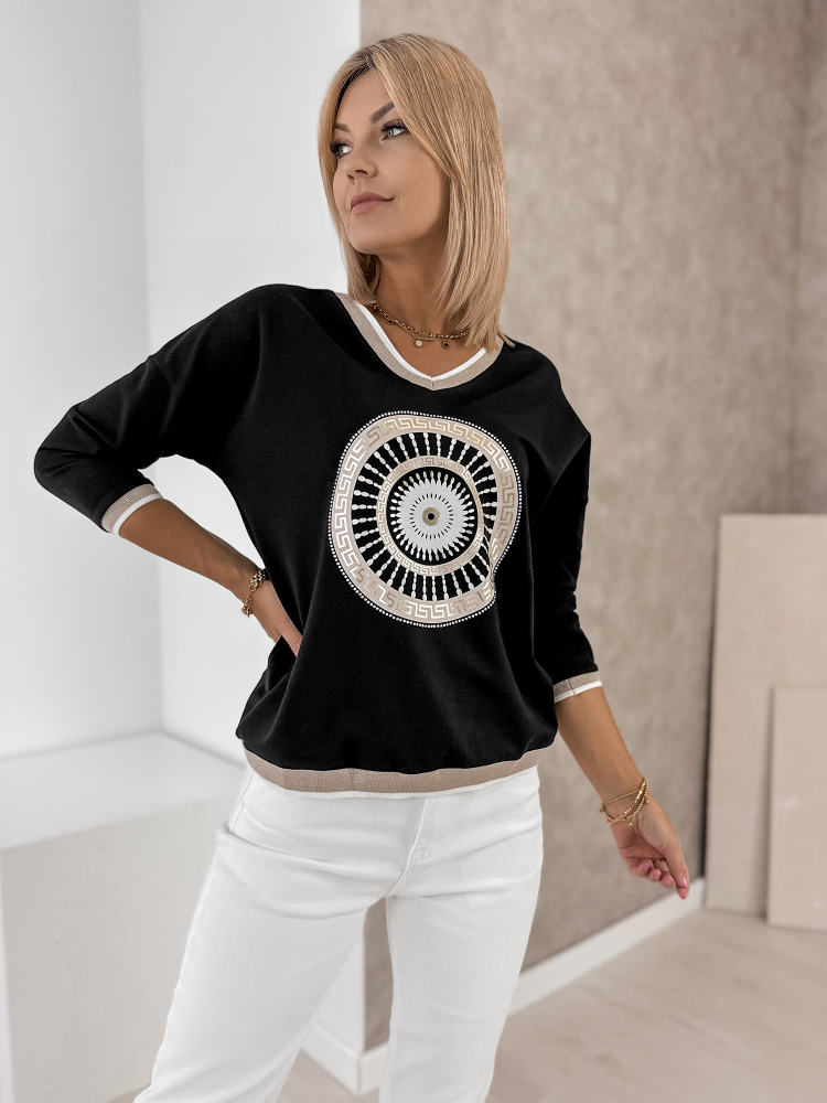 BLUZKA GLORIA CZARNA BLUZKA GLORIA CZARNA