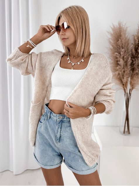 KARDIGAN ANTILA BEŻOWY