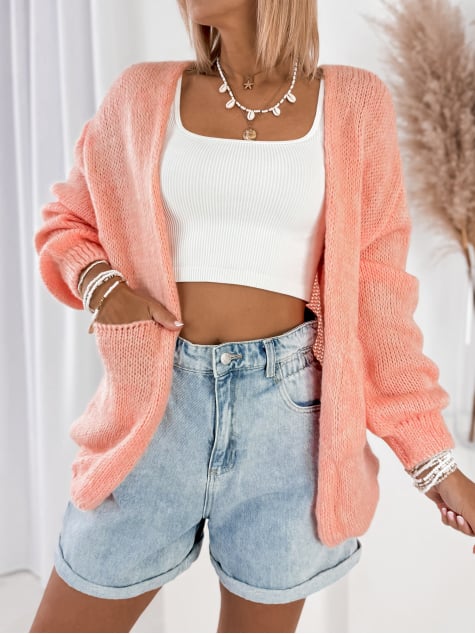 KARDIGAN ANTILA KORALOWY