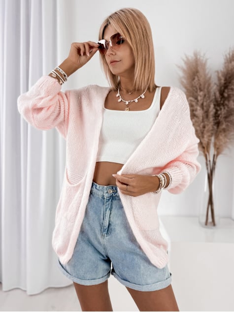 KARDIGAN ANTILA PUDROWY RÓŻ