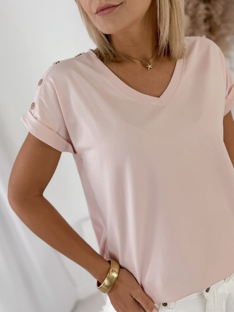 BLUZKA PATSY PUDROWY RÓŻ