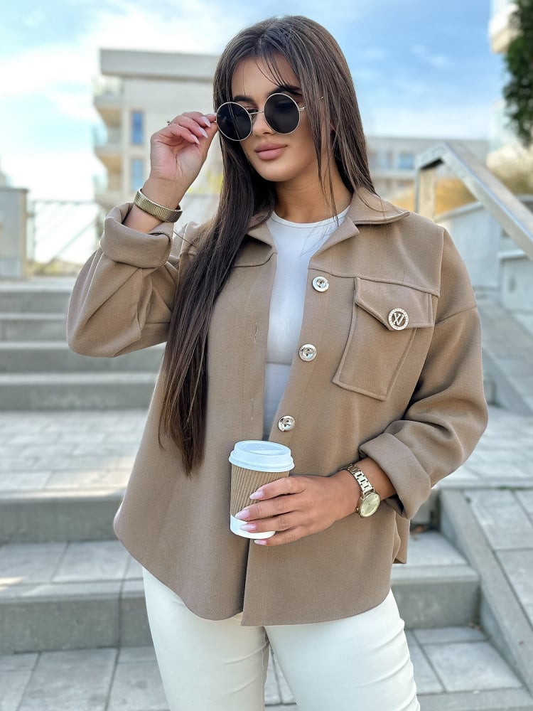 KURTKA TECLA CIEMNOBEŻOWA