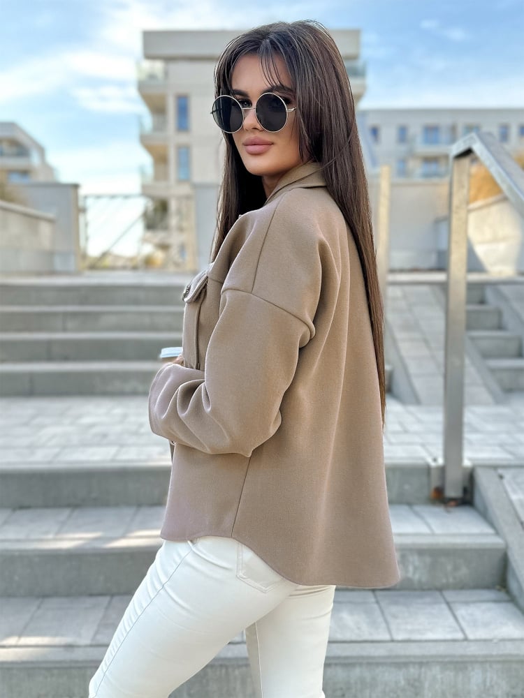 KURTKA TECLA CIEMNOBEŻOWA