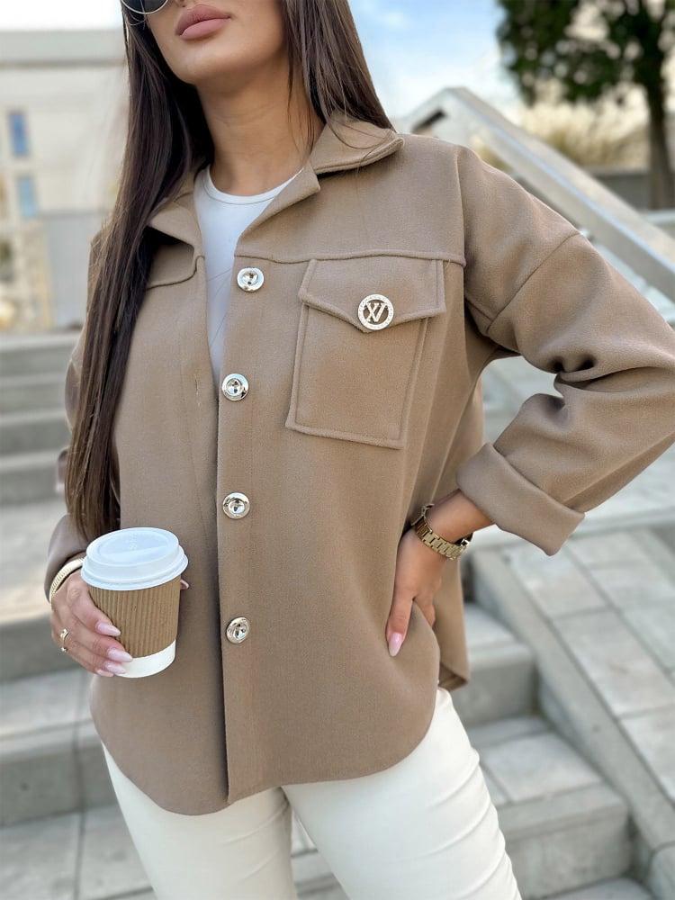 KURTKA TECLA CIEMNOBEŻOWA