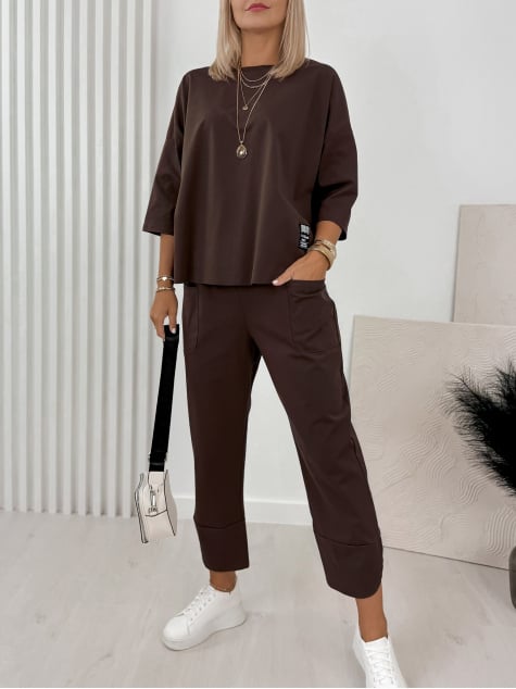 KOMPLET GENI CIEMNOBRĄZOWY