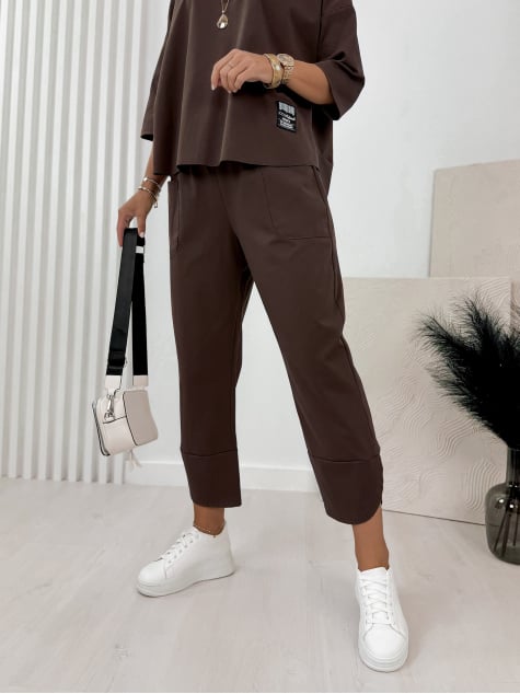 KOMPLET GENI CIEMNOBRĄZOWY