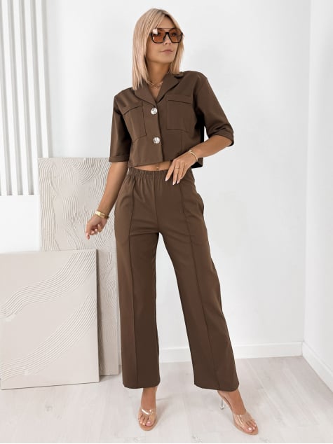 KOMPLET ANGELIQUE BRĄZOWY