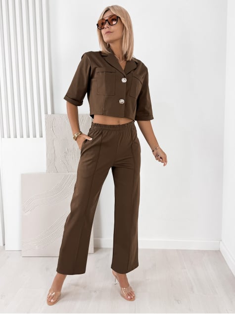 KOMPLET ANGELIQUE BRĄZOWY