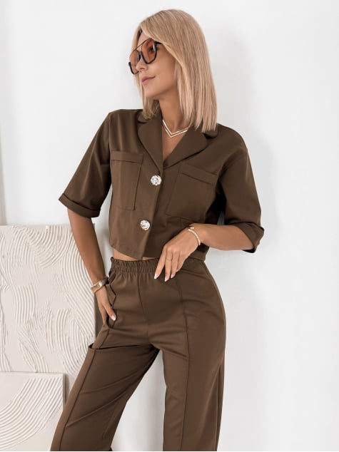 KOMPLET ANGELIQUE BRĄZOWY