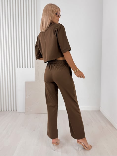 KOMPLET ANGELIQUE BRĄZOWY