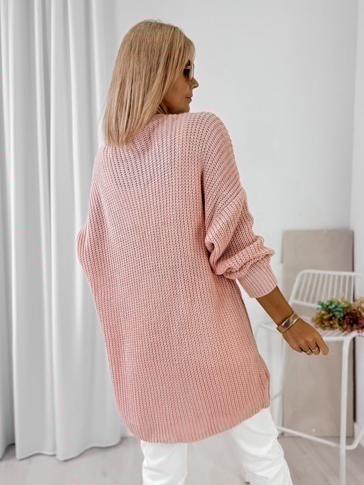 KARDIGAN CLEMENCE PUDROWY RÓŻ