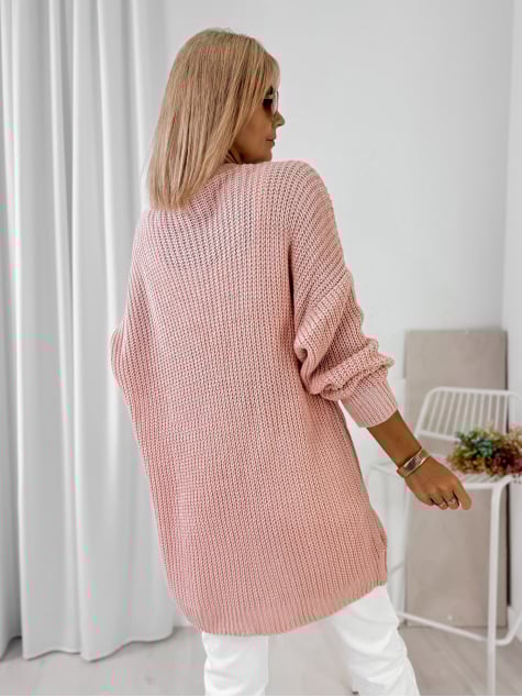 KARDIGAN CLEMENCE PUDROWY RÓŻ