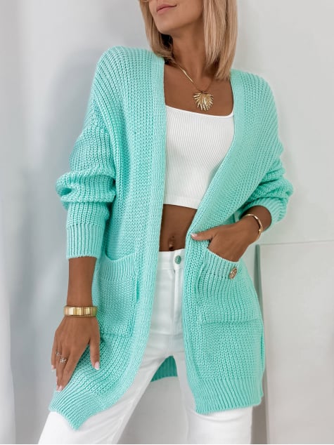 KARDIGAN CLEMENCE MIĘTOWY
