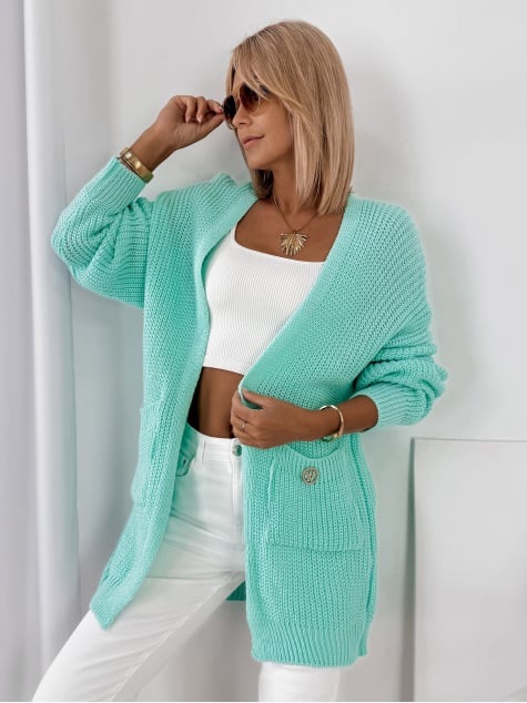 KARDIGAN CLEMENCE MIĘTOWY