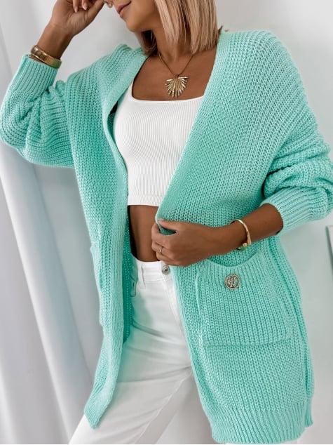 KARDIGAN CLEMENCE MIĘTOWY