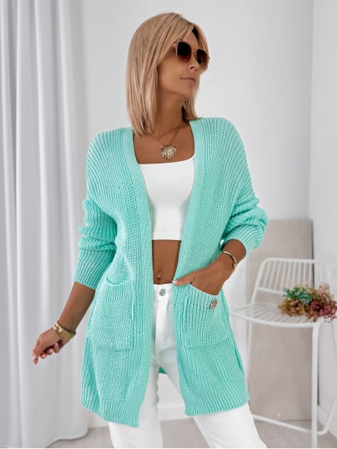 KARDIGAN CLEMENCE MIĘTOWY