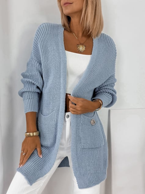 KARDIGAN CLEMENCE BŁĘKITNY