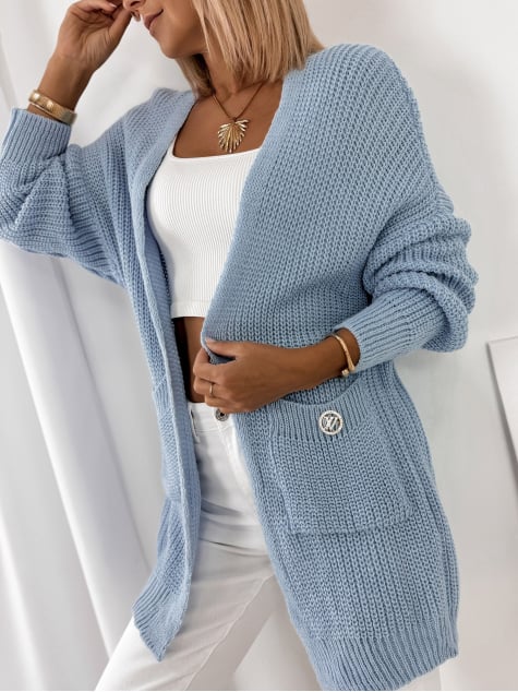 KARDIGAN CLEMENCE BŁĘKITNY