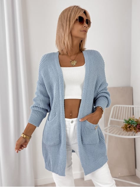KARDIGAN CLEMENCE BŁĘKITNY